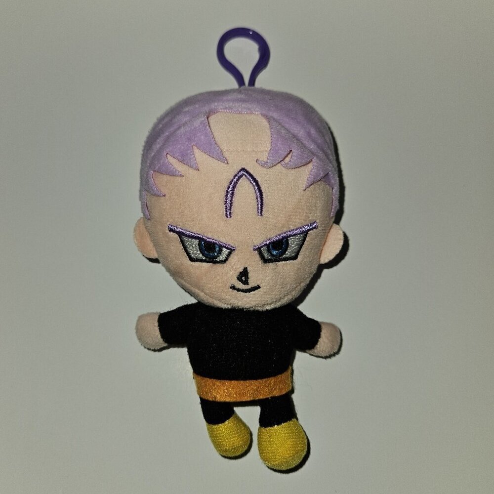 Dragon Ball Z Trunks Plush Backpack Clip Small 6" Stuffed Toy Purple Black READ